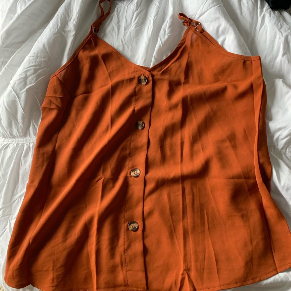 Women’s button down V-neck tank top